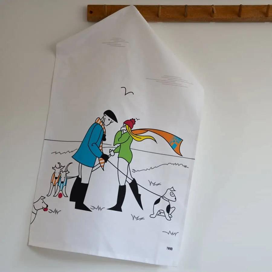 Caroline and Edward's Cornish Romance Tea Towel.
