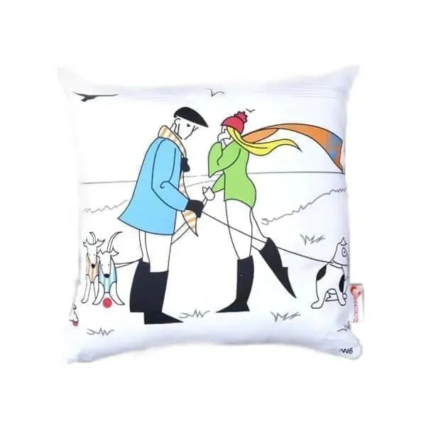 Caroline and Edward's Cornish Romance Cushion Homewares Budeful 