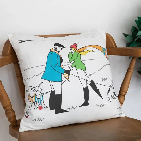Caroline and Edward's Cornish Romance Cushion Homewares Budeful 