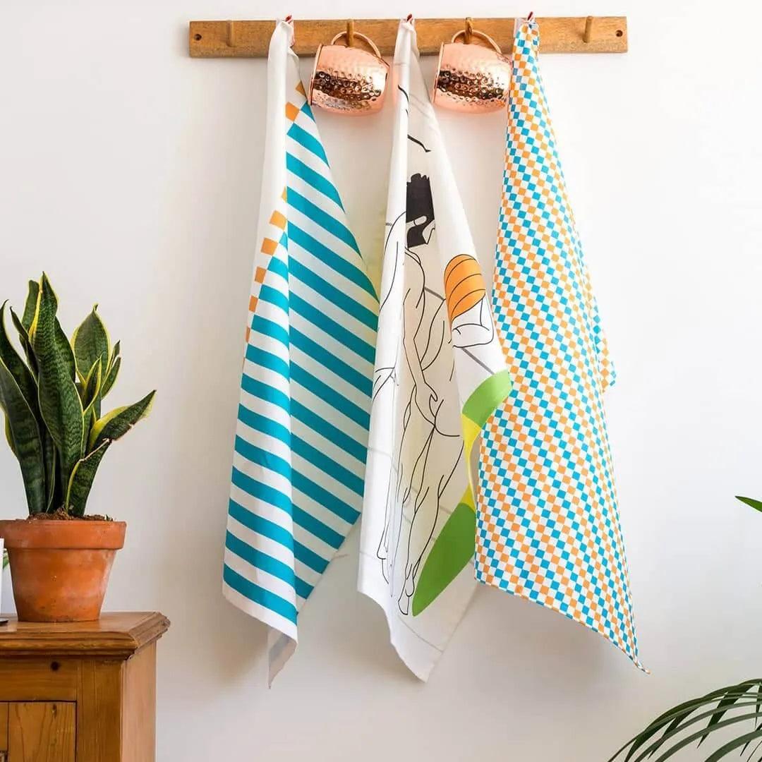 Bude Stripe Tea Towel.